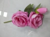 Simulated 2-flower 1-bud velvet rose bouquet manufacturer wholesale round wrapped rose, plastic flower, artificial flower, silk flower, artificial flower, wedding indoor and outdoor DIY decorative flower, shooting props in stock, replenishing cabinet 112032308 Application Scenario